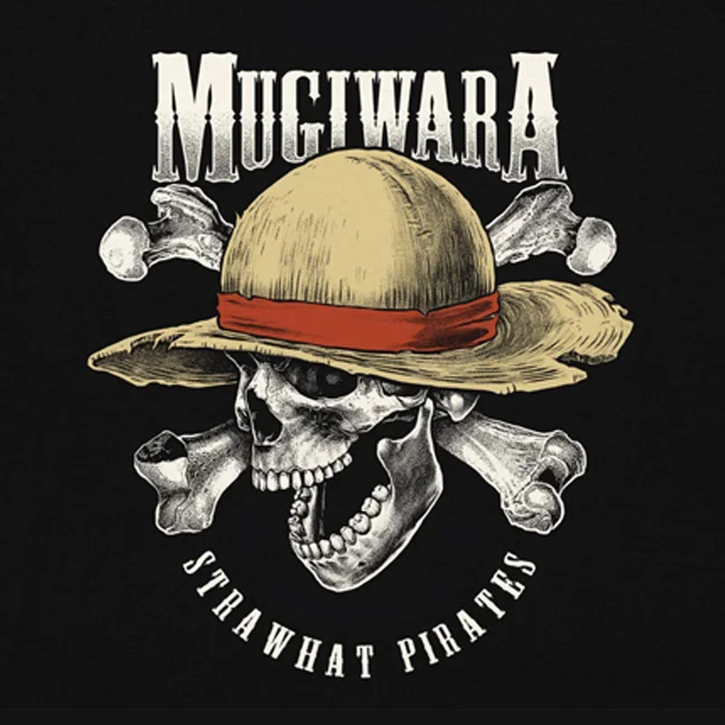 2026 Men Women Kids Short Sleeve Pirate Mugiwara Straw Hat Skeleton Cotton Short Sleeve T-shirt Loose Hipster Men Instagram