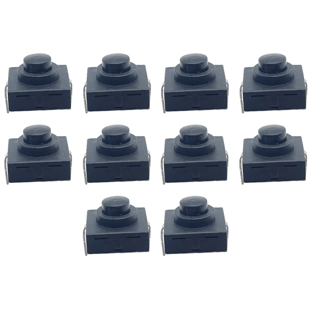 10PCS Flashlight Button Switch 12 x 12 x 9point4 mm self locking latch 1A 30V 2 pin for Hobby Electronics and Repairs