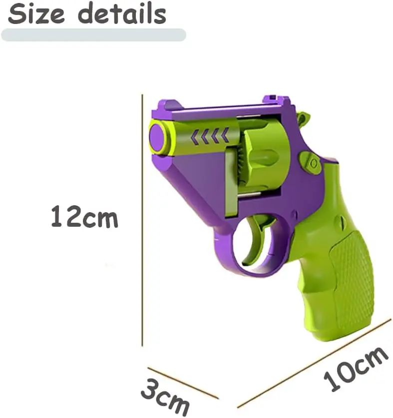 Fidget Toy Revolver Gun 3D Printed Mini 1911 Fidget Blaster Toys Stress Relief Toys for Adults Fidget Toy Rotatable Gift