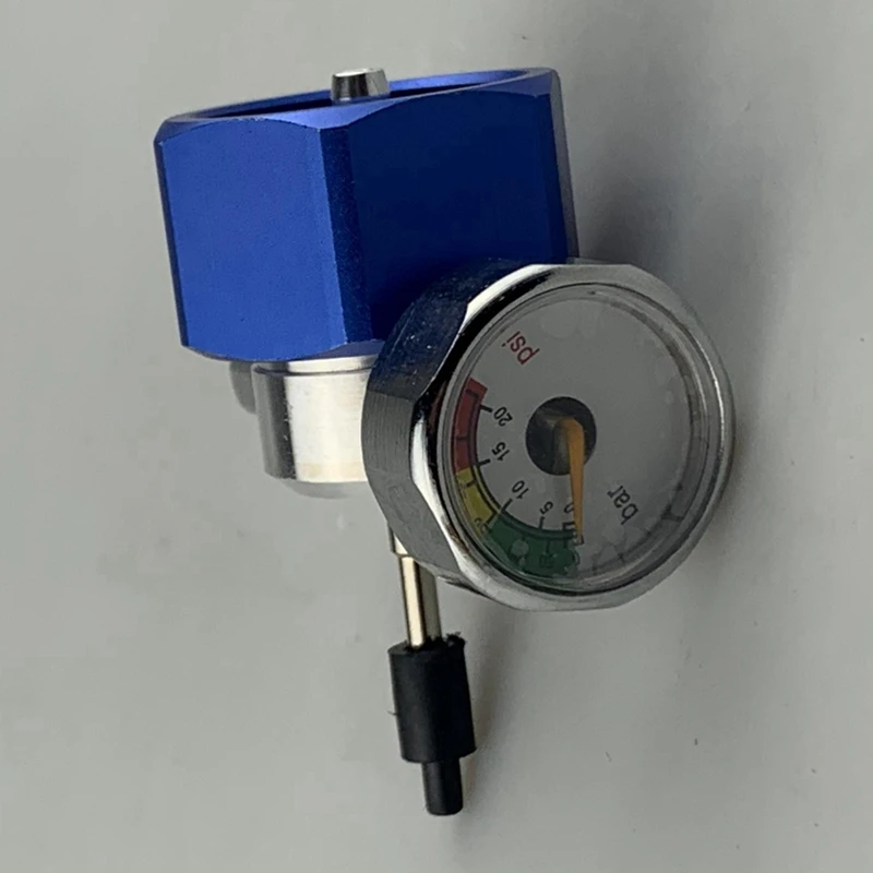 DTA6 Aluminum Propane Filling Adapter with Pressure Gauges Thimble Protective Cover for Camping Tank Refill