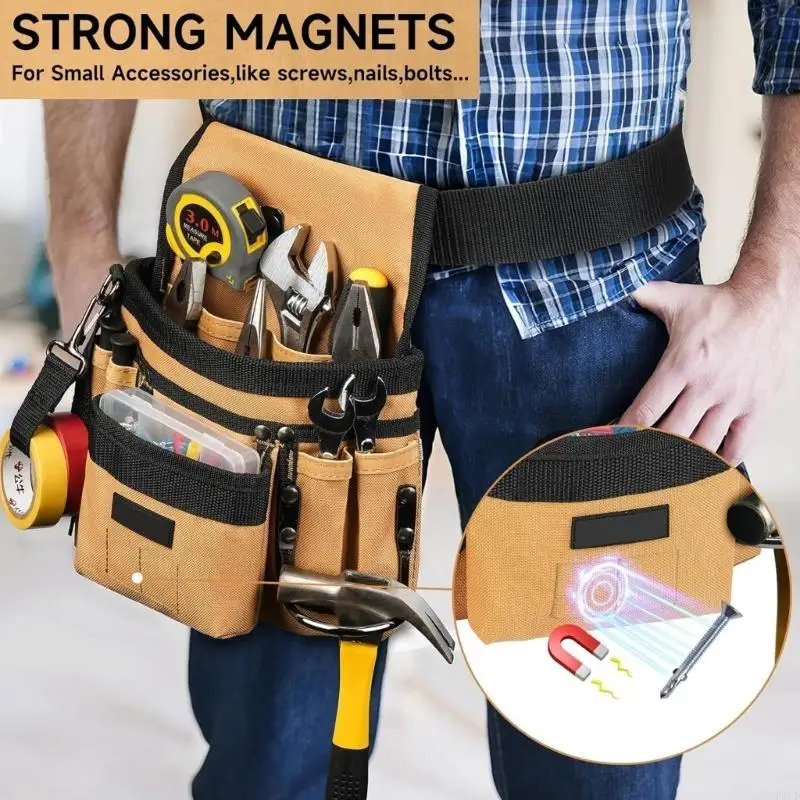 2025 حقيبة أدوات الخصر الجديدة كهربائي قابل للتعديل حزام تخزين الأجهزة حمل الحقيبة #5