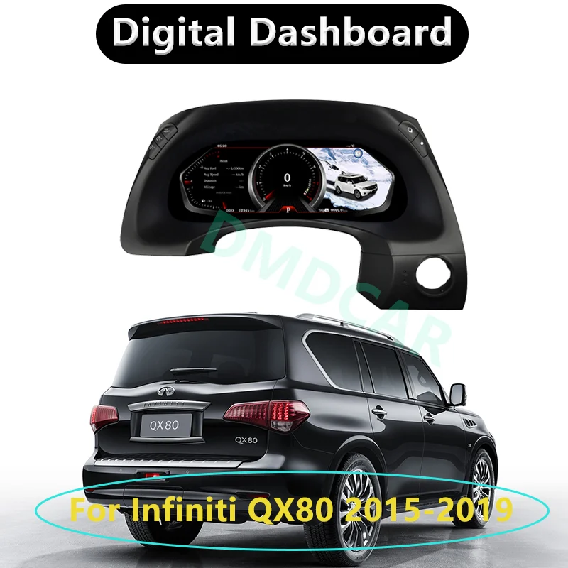 Latest Car LCD Digital Dashboard Panel For Infiniti QX80 2015 2016 2017 2018 2019 Instrument Cluster Cock Speedometer