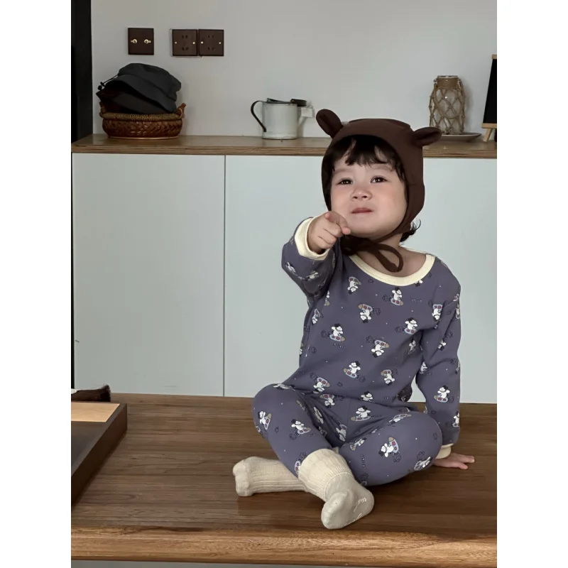 

9.29New Arrival Children Clothing2025Baby Autumn and Winter Clothes Boys Cartoon Home Clothes Set