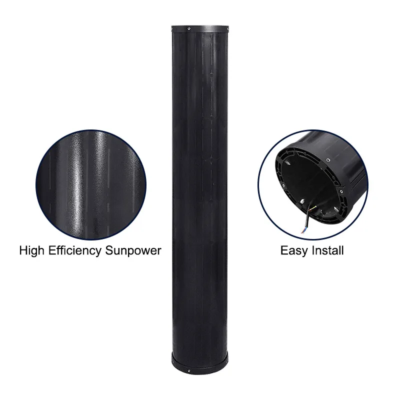 High efficiency outdoor solar panels narrow 12V solar panel strip 50w 80w 100w cylindrical solar panel mono for light pole