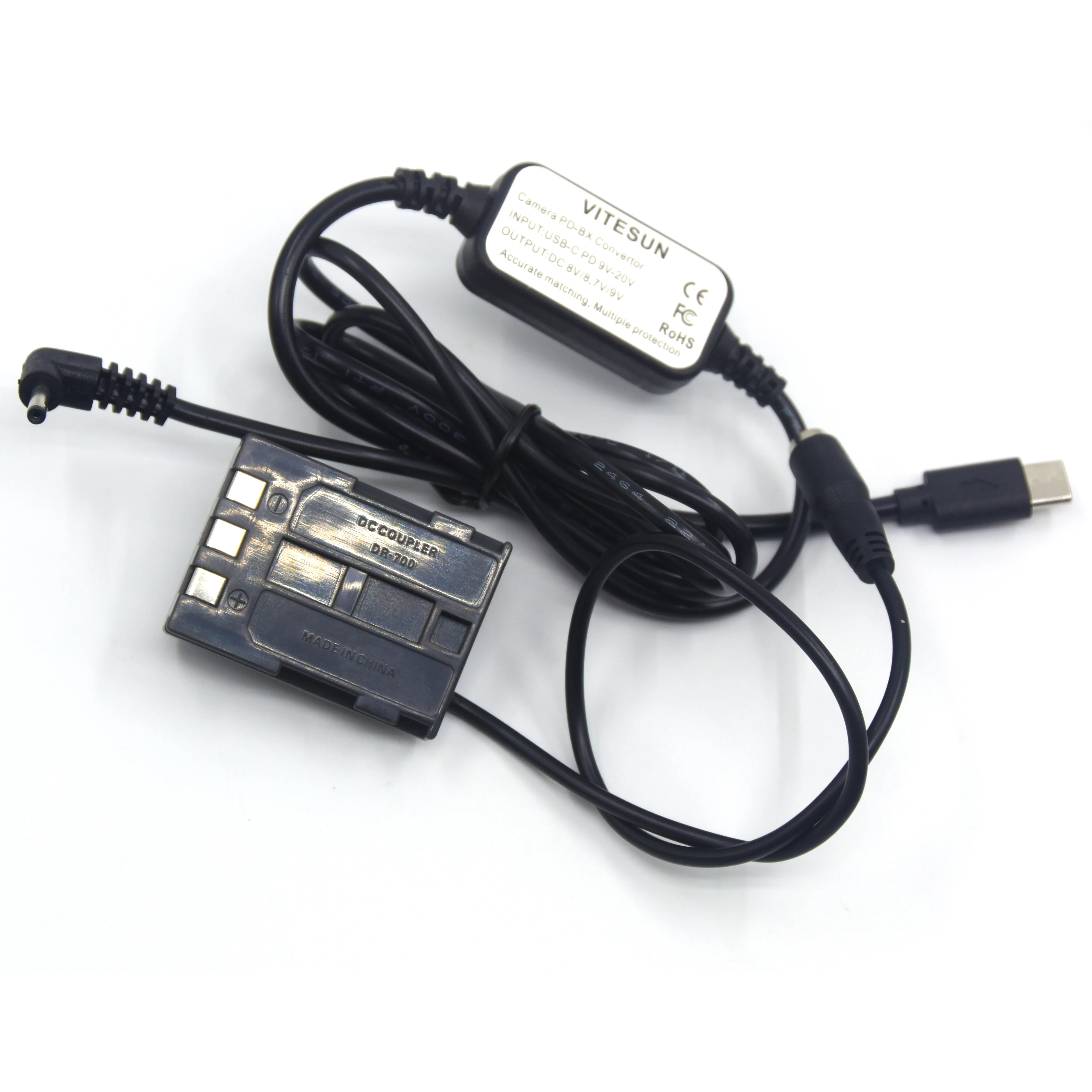 NB-2L USB Type C PD Кабель-адаптер ACK-DC20+ DR-20 Манекен аккумулятора DR-700 для Canon S60 S70 S80 S50 G7 G9 EOS 350D 400D Rebel XT