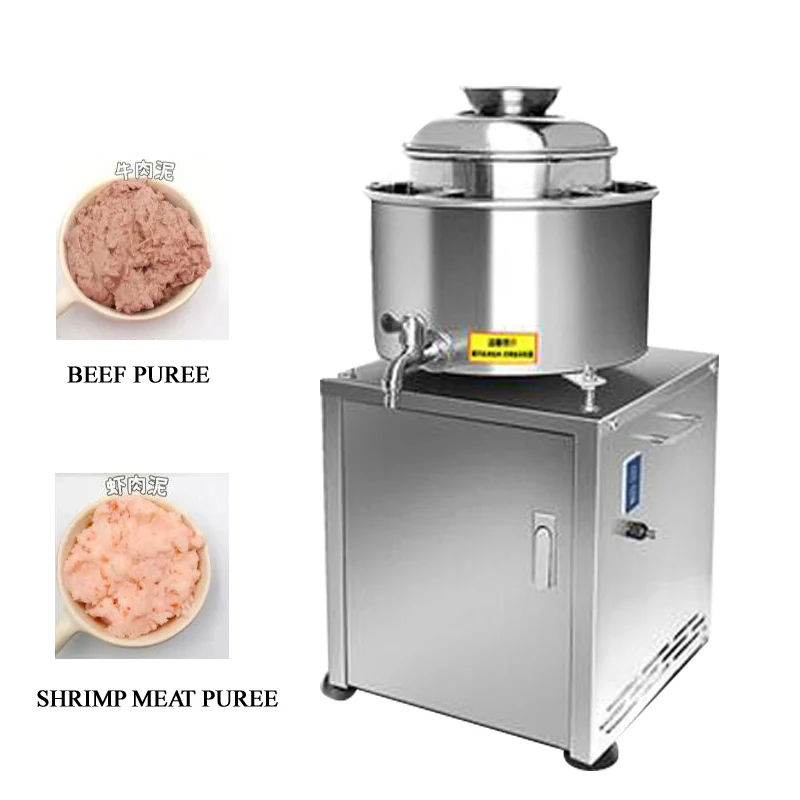 Industrial Meat Slurry Machine Stainless Steel Grinder Mixer Process Ham Sausage Various Meat Balls Durian Taro Puree