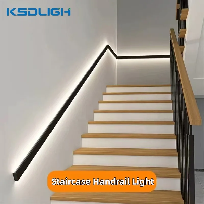 Modern Living Room Background Wall Led Wall Lamp Staircase Handrail Corridor Decoration Aluminum Alloy Long Strip Wall Lamp Led