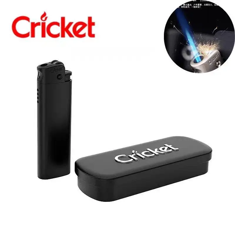 Metalowa zapalniczka gazowa Cricket, dostępna w wielu kolorach, akcesoria do papierosów, idealna jako prezent świąteczny. — 2