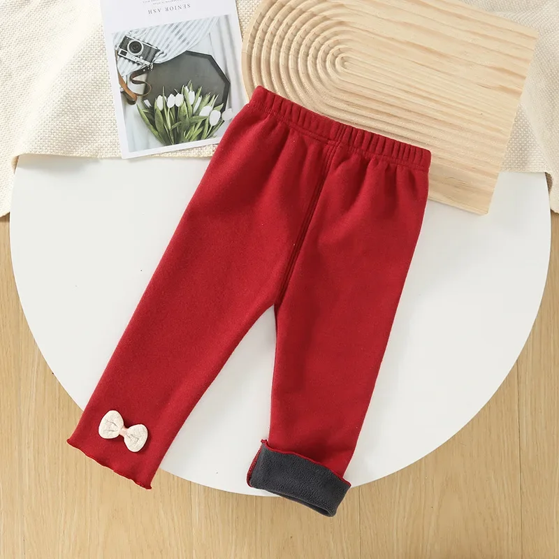 Leggings épais en peluche pour nouveau-né, pantalon pour bébé fille, vêtements pour enfants, 1 à 3 ans, automne et hiver 2024