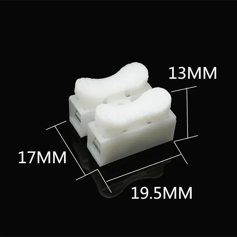 20 قطعة CH2 الربيع سلك موصل سريع مشبك كابلات 2p الكهربائية تجعيد Erminal كتلة 2 طريقة سهلة تناسب لشريط Led