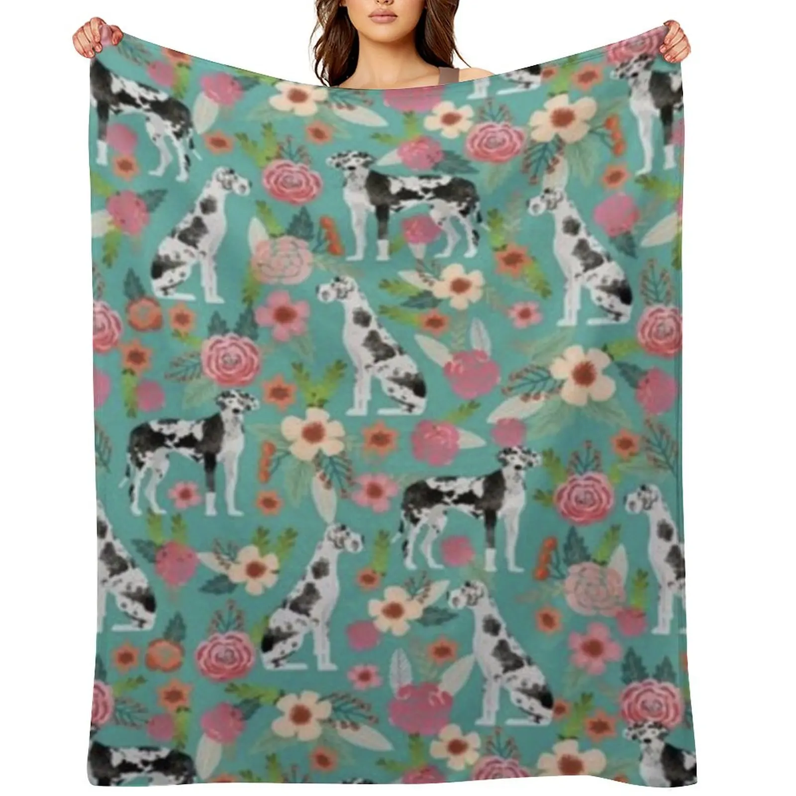 

GREAT DANE Throw Blanket Blankets For Sofas For Decorative Sofa warm for winter Shaggy Blankets