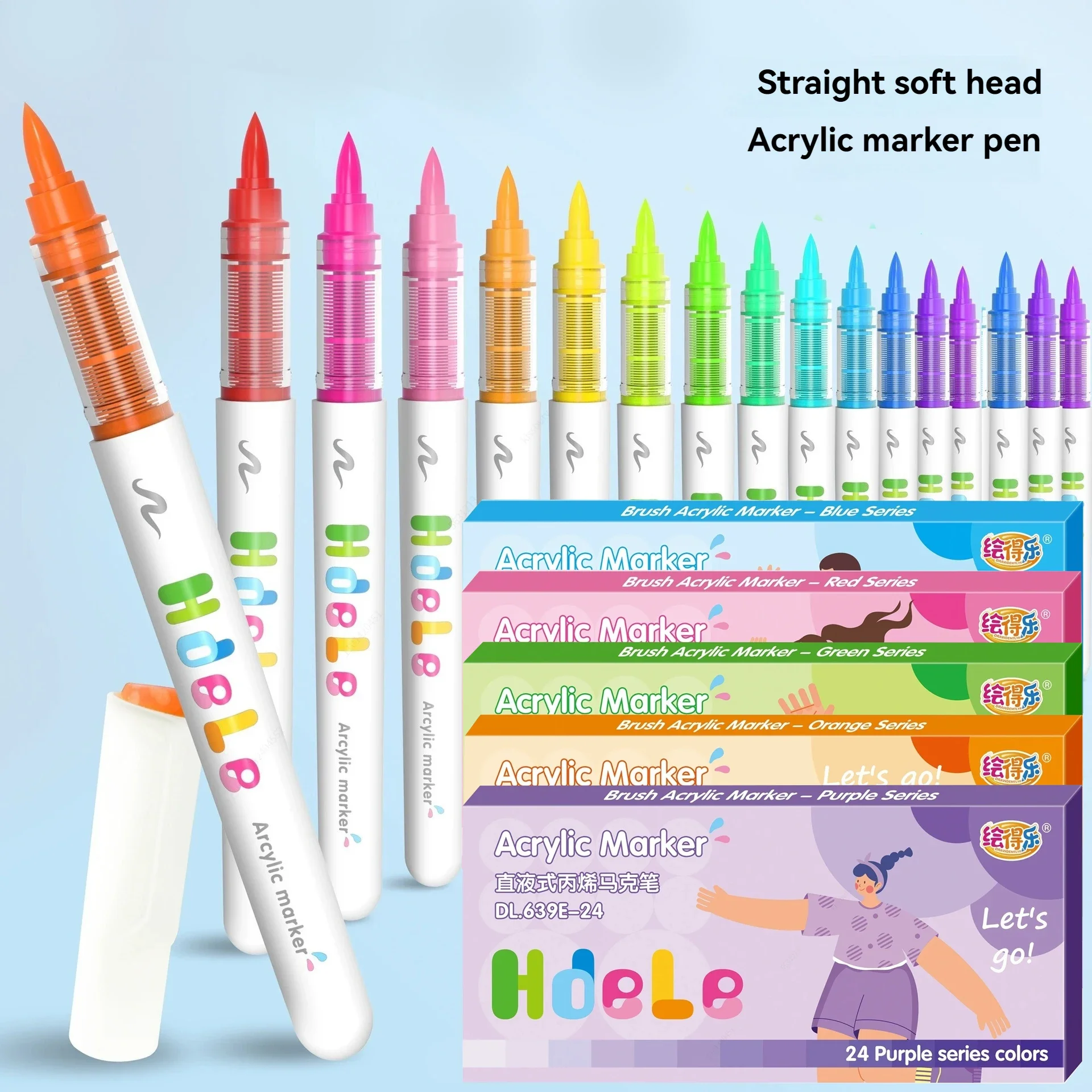 

24 шт./компл. ручки с акриловыми красками, маркеры, ручки премиум-класса с акриловой краской для холста, камня, стекла, керамических поверхностей, товары для рукоделия своими руками