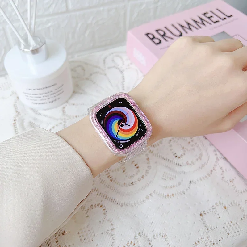 Bling Case for Apple Watch Ultra 2 49mm 40 44 41mm 45mm 38mm 42mm Protector cover for iwatch series 9 8 7 SE 6 5 4 Bumper Shell