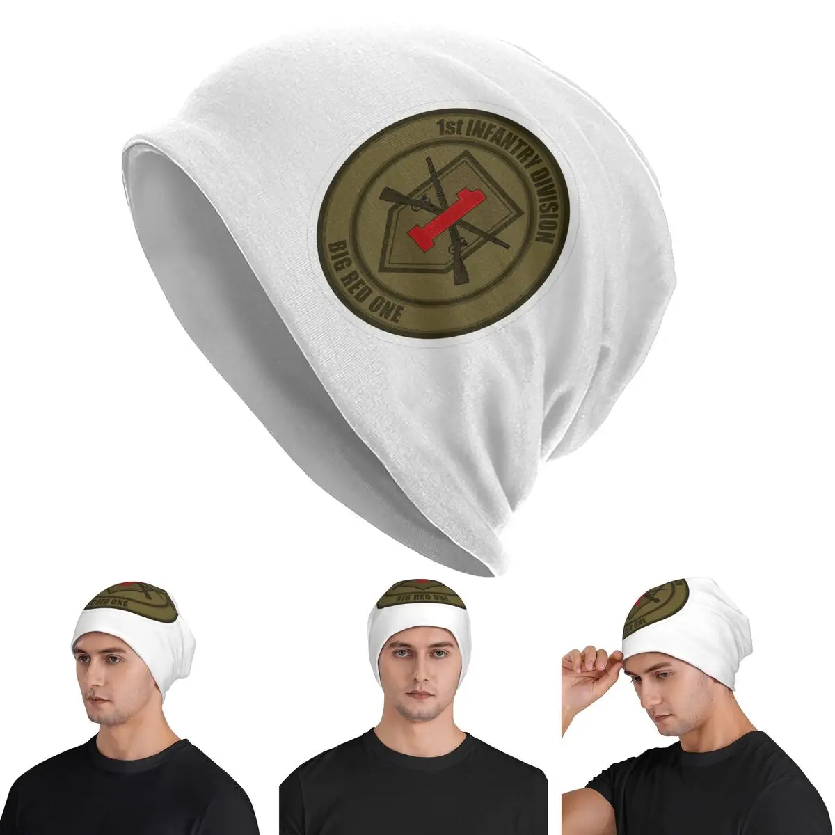 First Infantry Division Big Red One Ww2 Us  Men Women Adult Beanies Caps Knitting Bonnet Hat Warm  Autumn Winter  Skullies Hats