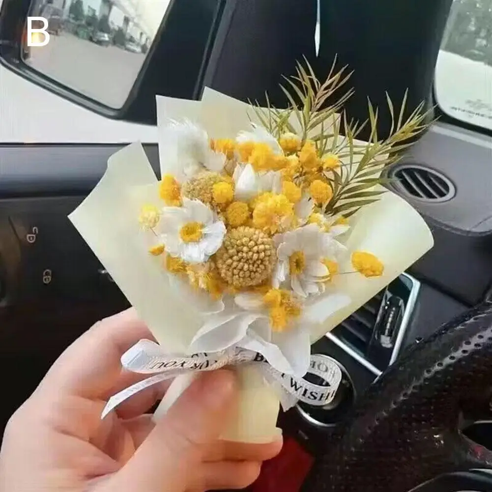 Car Dried Flowers Air Outlet Clip Perfume Decoration Clip Creative Car Flowers Perfume Diffuser Car Air Conditioning Accessories