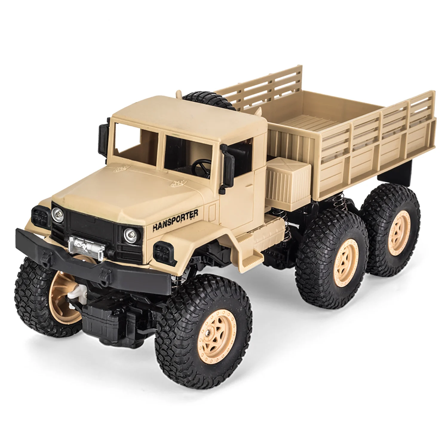 JJRC Plastic 1/18 Q69 Radio Control Military Truck 6x6 Electric RC Model Car 0.5KG Load Capacity Slope Climbing Multi Terrian