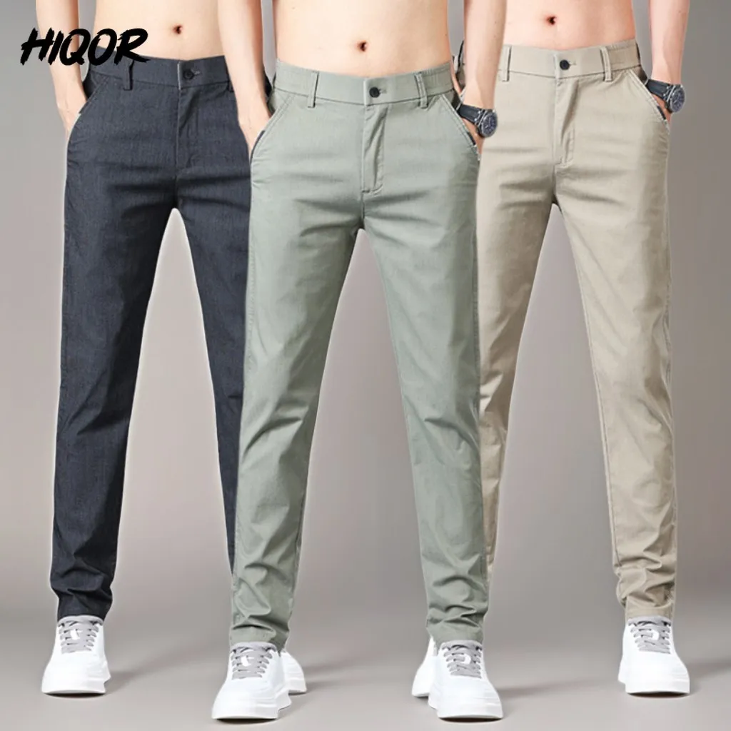 

HIQOR Summer New In Man Pants Business Casual Golf Pants Outdoor Trousers Male Cotton Breathable Sweatpants Pantalones Hombre