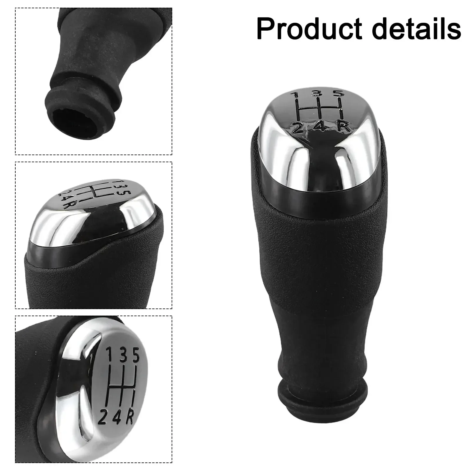 

5 Speed Knob Manual Gear Knob Car Maintenance ABS Construction Comfortable Grip DIY Friendly Easy Installation