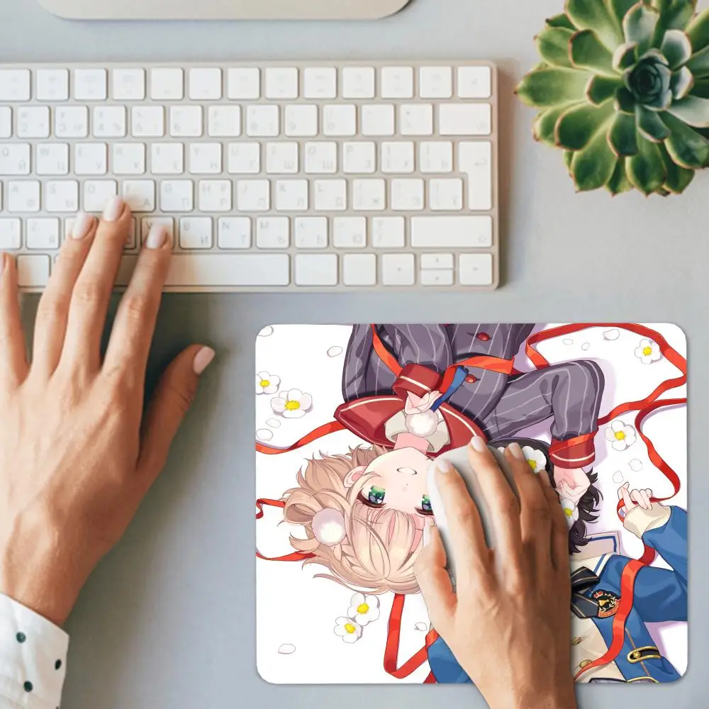 Mousepad Small Keyboard Desk Mat Gaming Anime Virtual Girl Oozora Subaru Hololive Mouse Pad LockEdge Non-Slip Mat