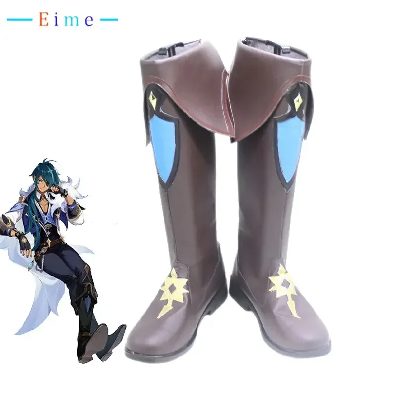 

Kaeya Cosplay Shoes Game Genshin Impact Cosplay Prop Halloween Carnival Boots PU Leather Shoes Custom Made