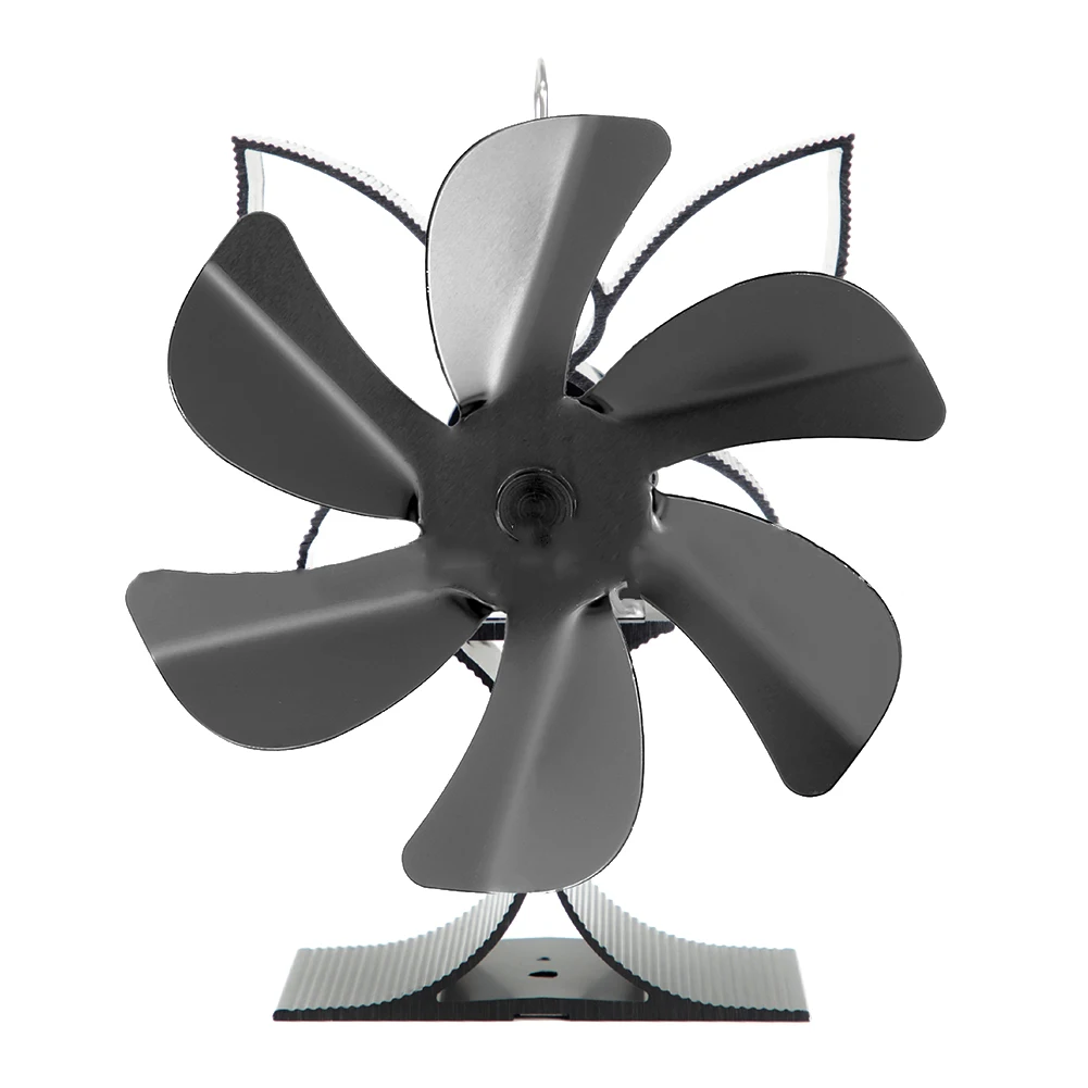 6 Blade Fan Fireplace Fan Anodized Aluminum Construction High-efficiency Air Circulation Improved Hot Air Flow