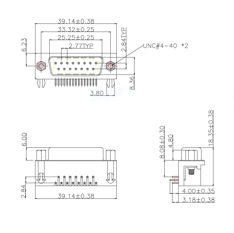 5 pièces/D-Sub-Dr-9Pcg-Bb D-Sub-Dr-15Pcg-Bb D-Sub-Dr-25Pcg-Bb D-Sub-Dr-37Pcg-Bb D-Sub/Vga