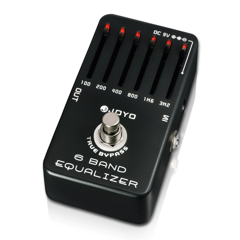 JF-11 Guitar Effect Pedal 6-Band Equalizer Low Middle High Frequency EQ Effect True Bypass Guitar Accessories& Parts