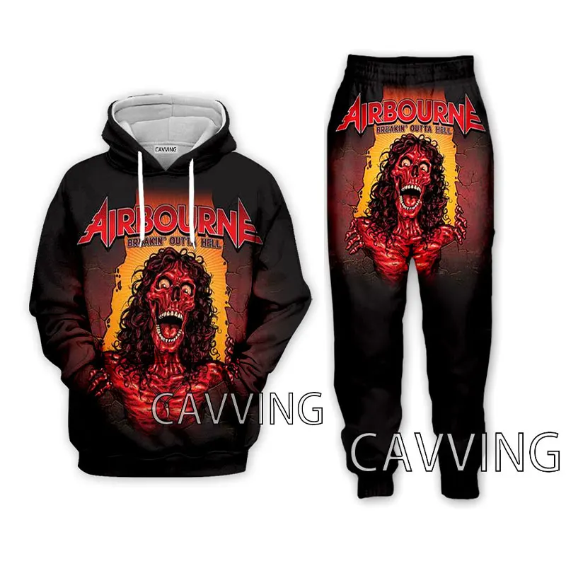 

Airbourne Band 3D Printed Casual Hoodies Hooded Sweatshirt Pants Jogging Pants Trousers Suit Clothes Women/ Men Sets