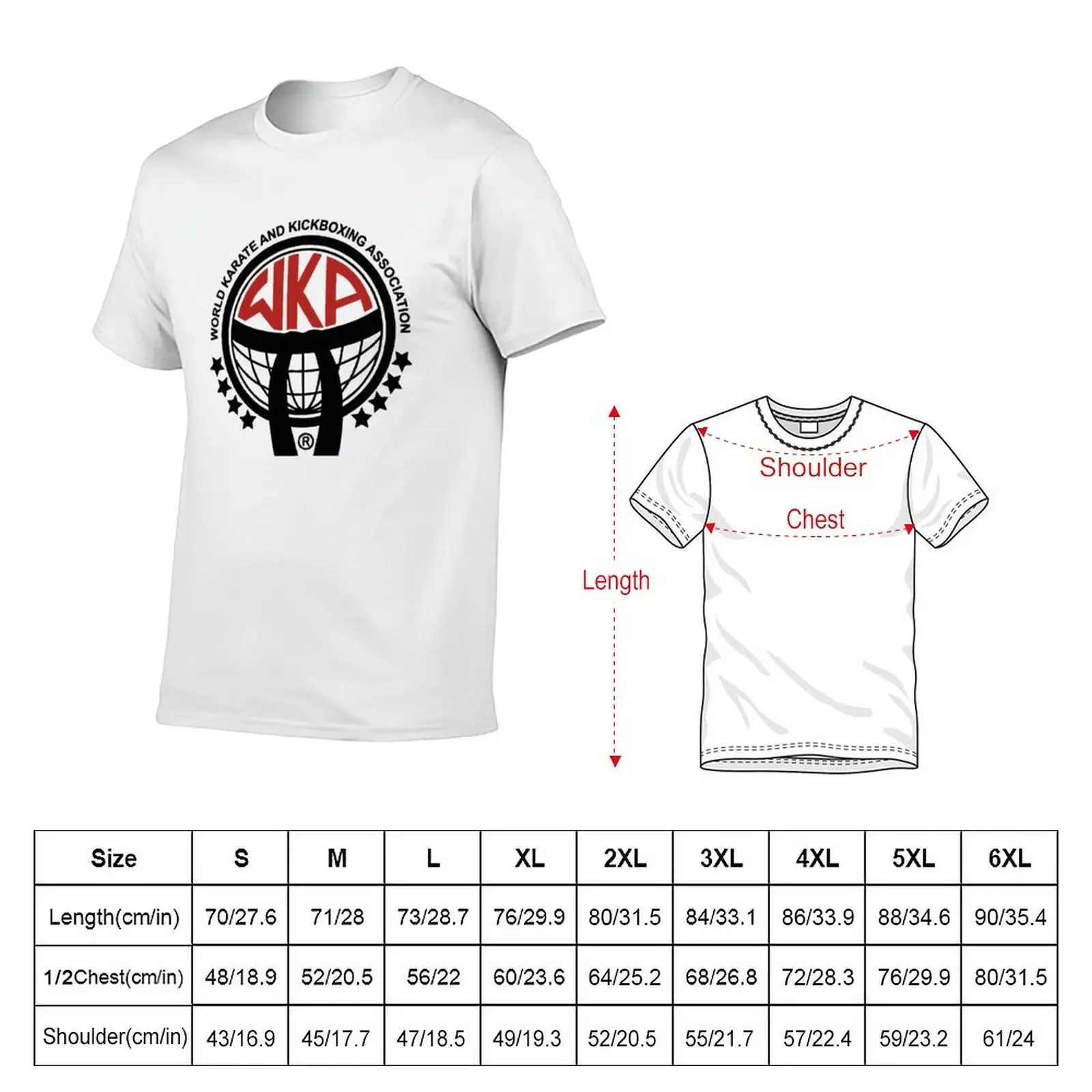 WKA World Karate Kickboxing Association T-Shirt customizeds heavyweights anime clothes t shirts for men cotton