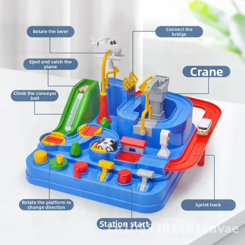 Ensemble de jouets de Train d'aventure de voiture de piste pour enfants garçons-Pallage supermarché stand petit Train pour nourrissons de 0 à 3 ans