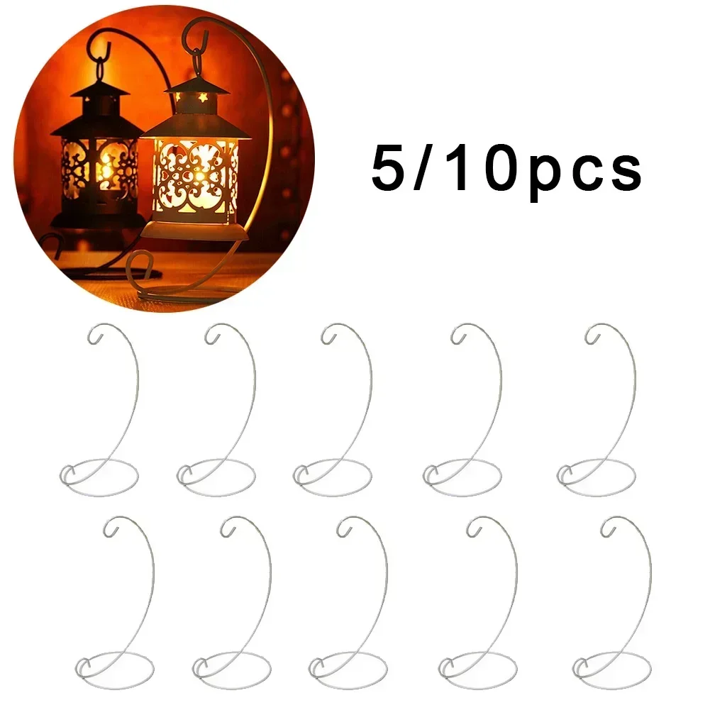 5/10 قطعة ديكور المنزل الحلي حامل حامل الحديد حامل النبات المشهد الصغير معلقة الداعم لغرفة النوم ديكور حديقة حلية #4