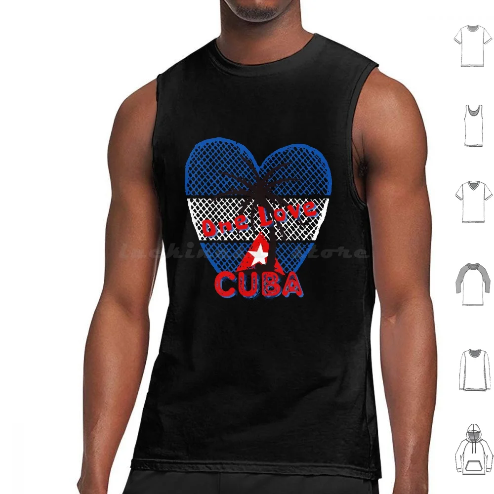 Cuba One Love , Distressed Cuban Flag , Cuba Pride , I Love Cuba Tank Tops Vest Sleeveless Cuban Currency Cuba Cap Edmundo