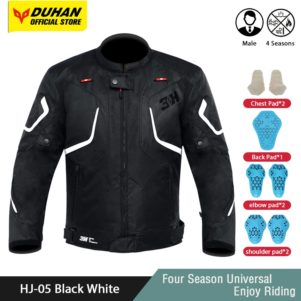 

Winter Warm Motorcycle Jacket Men Wear Resistant Anti-fall Motorbike Racing Riding Jacket Night Reflective Moto Coat Four Season