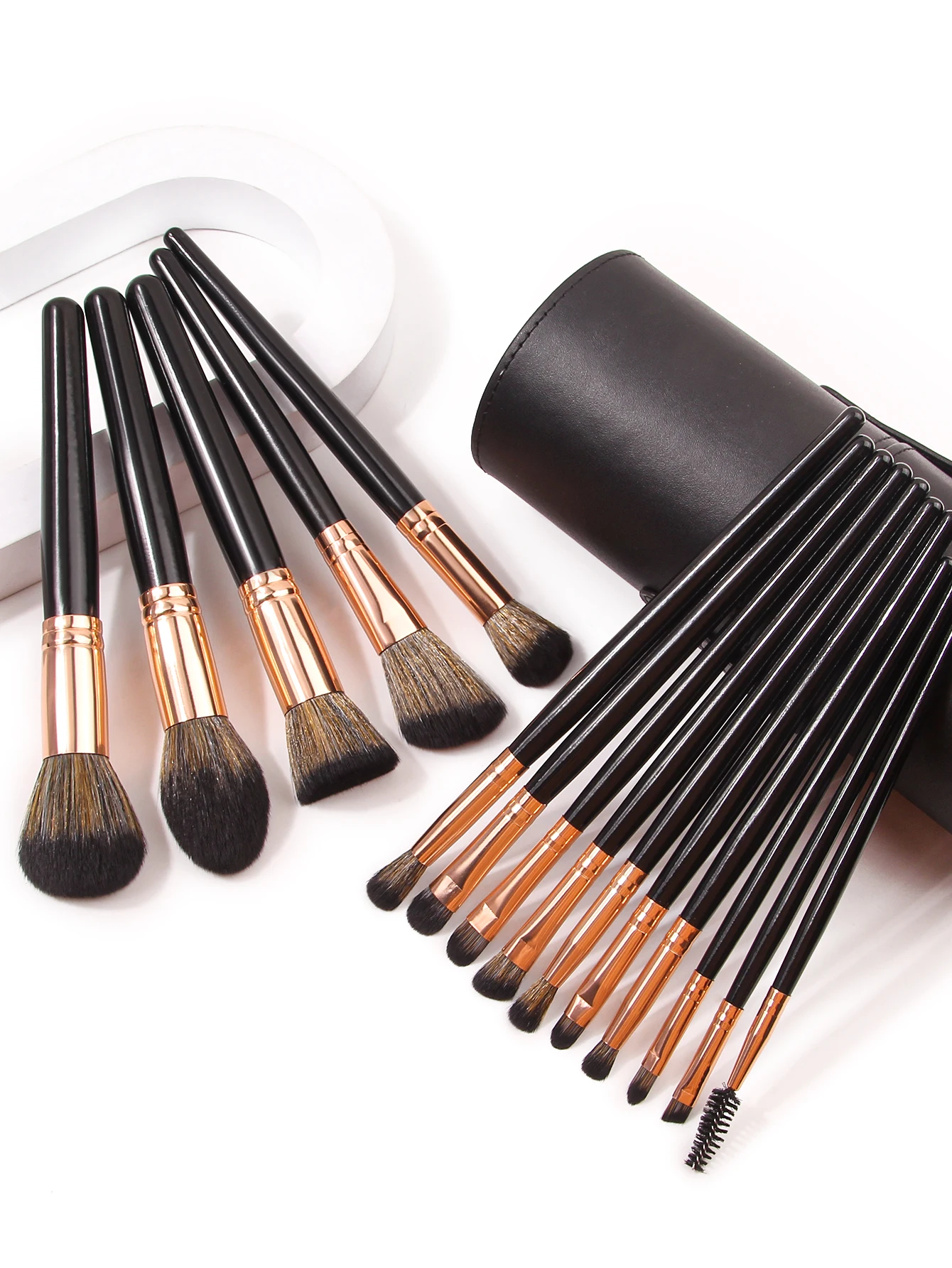 16PCS Professional Make Up Brush Set  Pink Cosmetics Makeup Brushes Cute Face Eye Makeup Brush Set with Bag