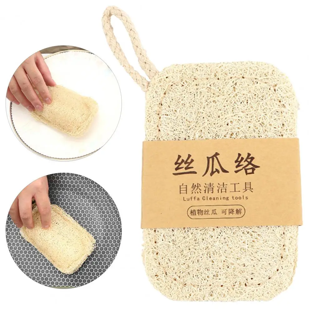 Loofah Dish Scrubber Luffa Dish Pot Washing Cloth Quick Drying Loofah Cleaning Pad for Home Kitchen