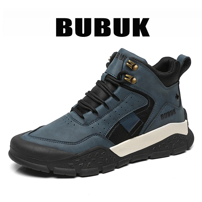 

Bubuk New Men's Mid-High Boots, Casual, Lightweight, Versatile Outdoor Hiking Boots, Suitable for Daily Casual Outdoor Hiking, Mountaineering, Running Shoes, All-Season Mid-Cut Chimney Boots for Men
