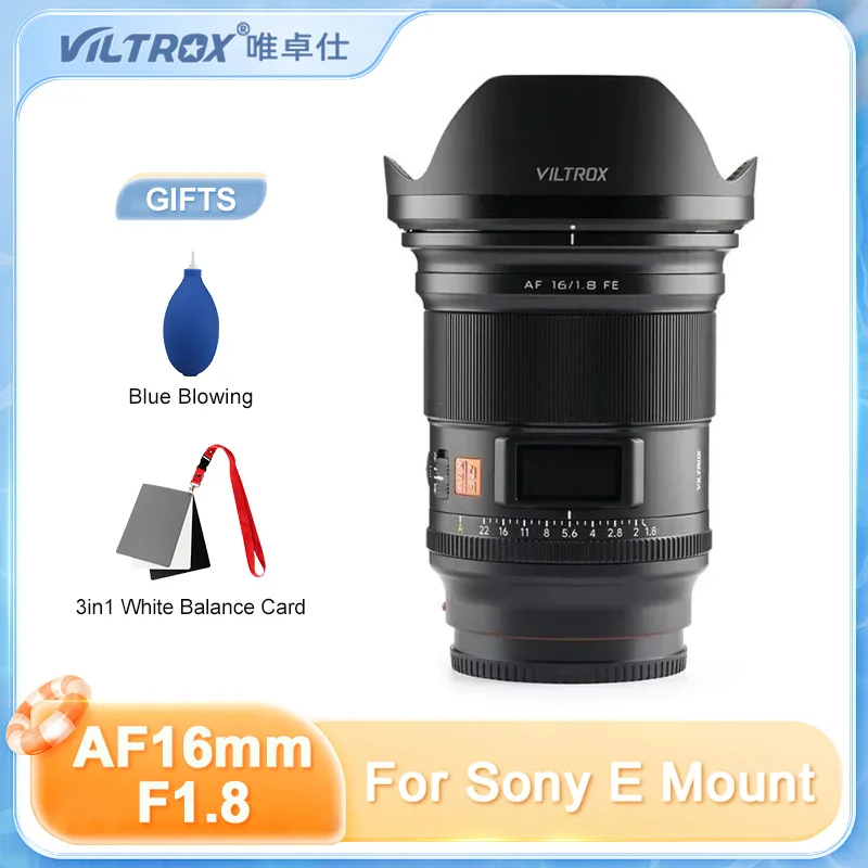 

VILTROX 16mm F1.8 Full Frame Ultra Wide Angle Auto Focus Lens With Screen for Sony E Mount Camera ZV-E1L Alpha 7 IV Alpha 7R V