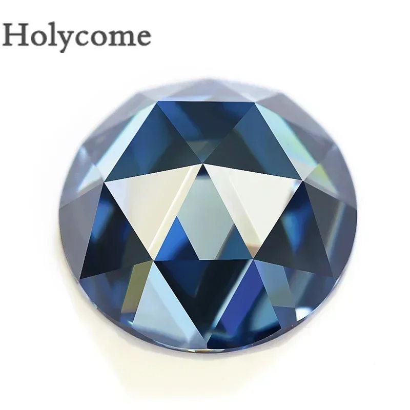 Moissanite Flat Bottom Rose Cut Round Shape Vivid Blue VVS1 Factory Sales Natrual Color GRA Certificate Wholesale Price DIY Fine