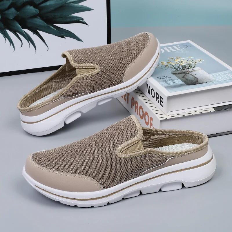 Big Size 47 48 49 Summer Men Half Shoes Slippers Slides Slip On Shoes Women Mesh Breathable Soft Comfortable Dropshipping