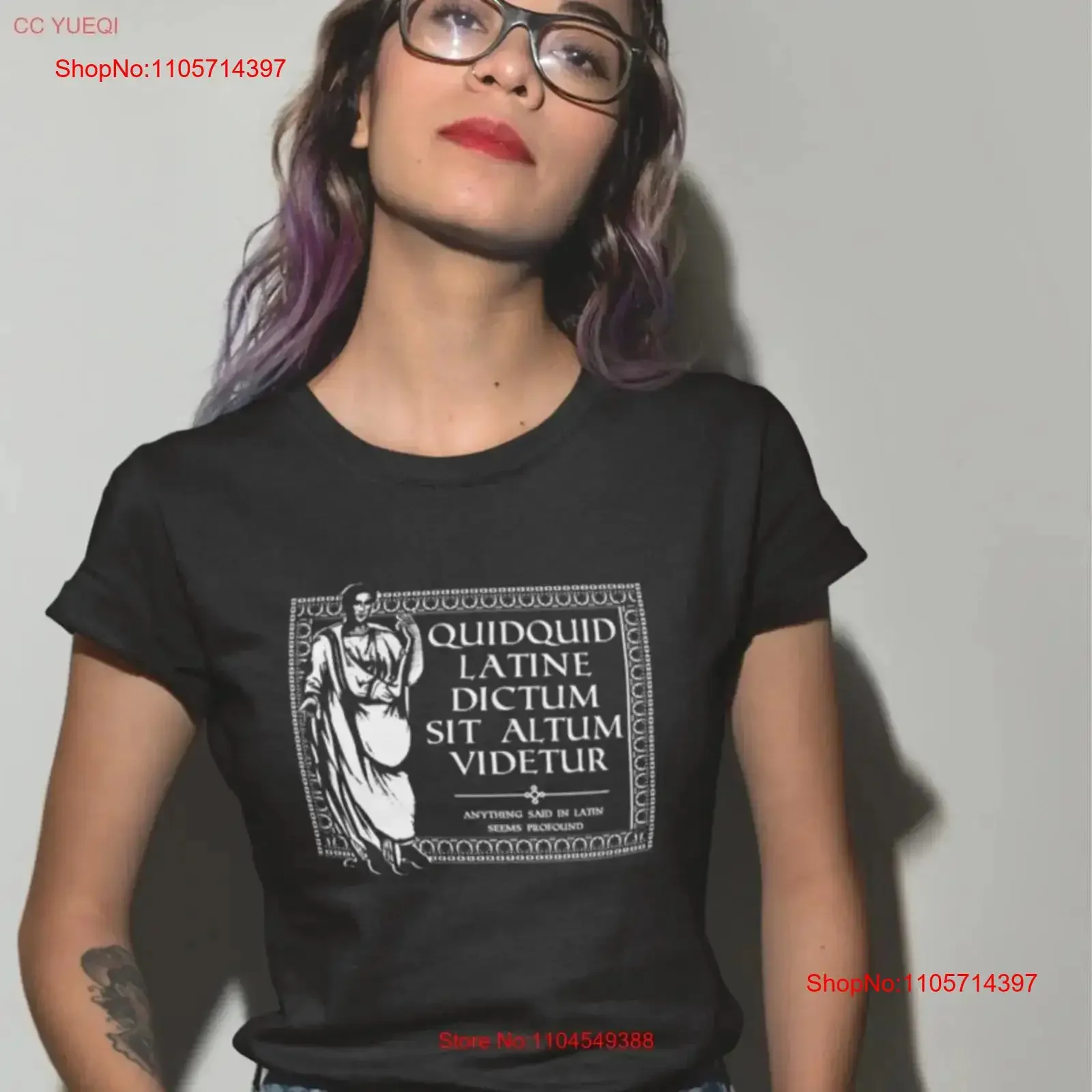 Anything Said In Latin Seems Profound T Shirt Funny Quote Ancient Rome vintage Washed Stylish designer clothes homme Soft