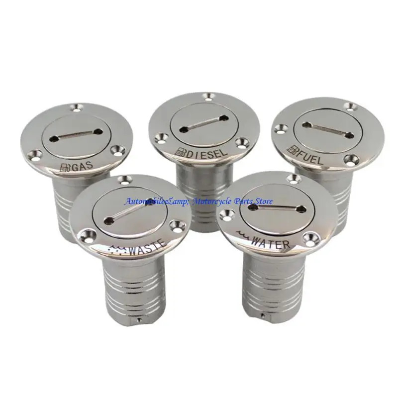 H7BD High Mirror Polish Stainless Steel Deck Filler Caps Gas Diesels Waste Water Marine Boats Yacht Deck Filler