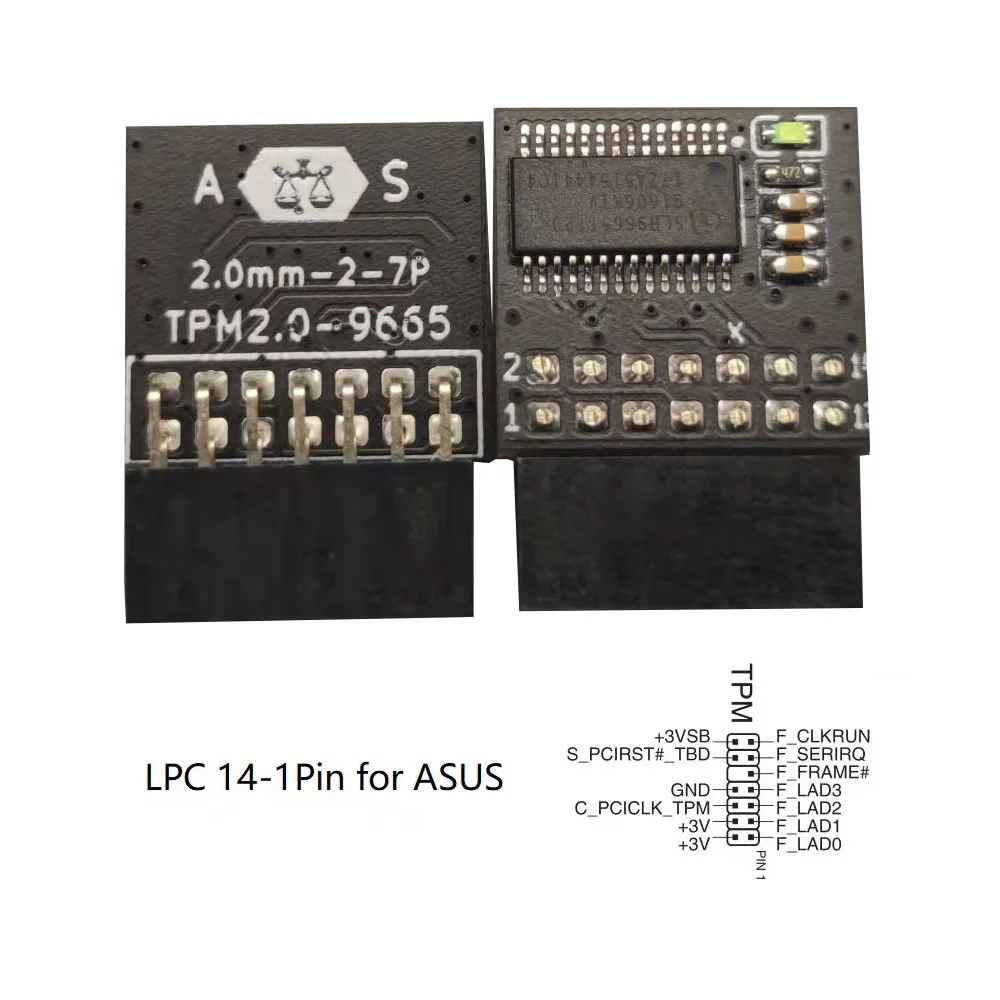 وحدة أمان التشفير TPM 2.0 واجهة LPC لبطاقة ASUS MSI ASRock عن بعد للحماية المشفرة