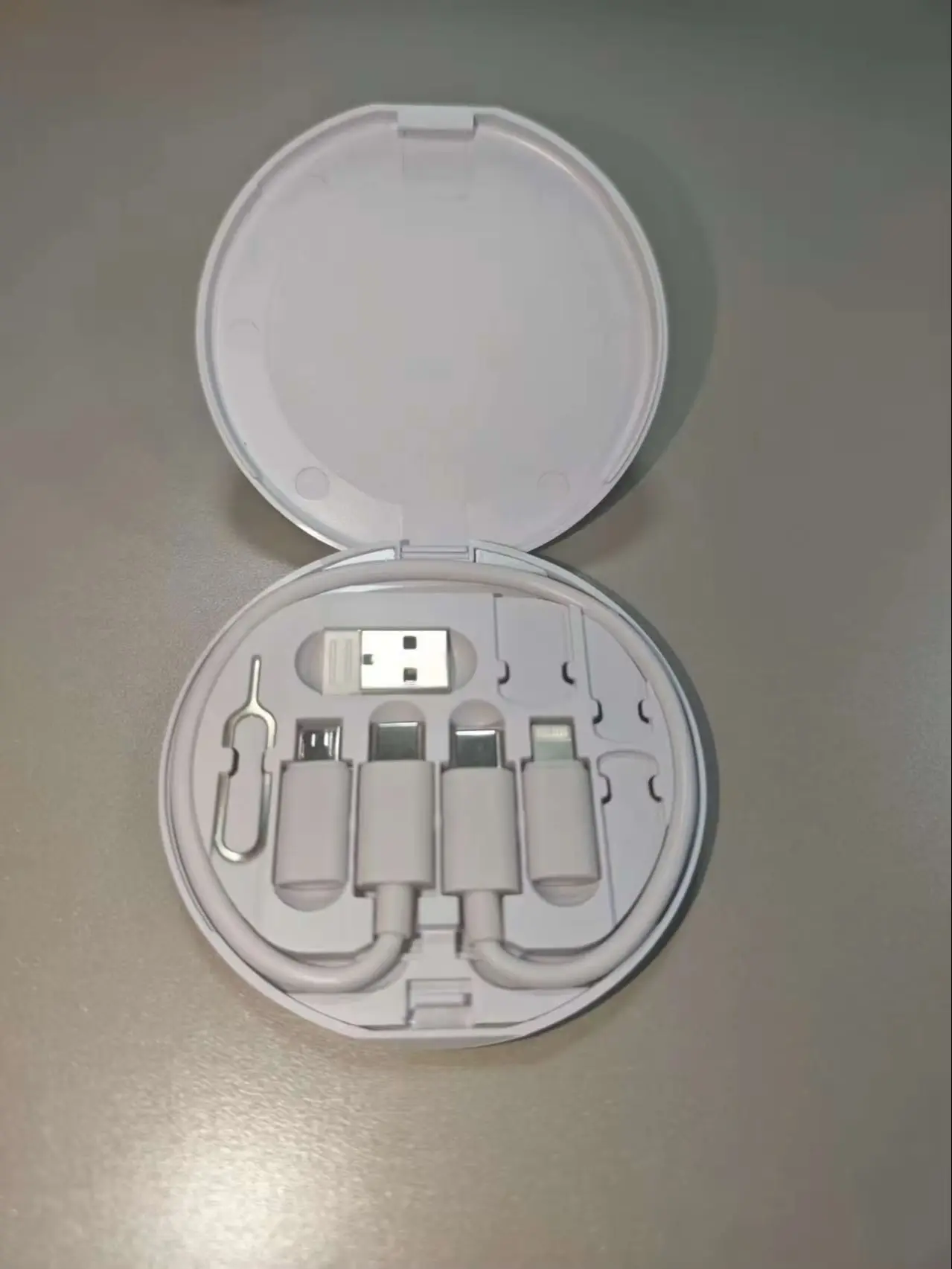 Tragbare Multifunktionale Datenkabel-Aufbewahrungsbox, 60W Schnelllade-Handyhalter, Ladekabel-Set, Mehrfach-Konverter