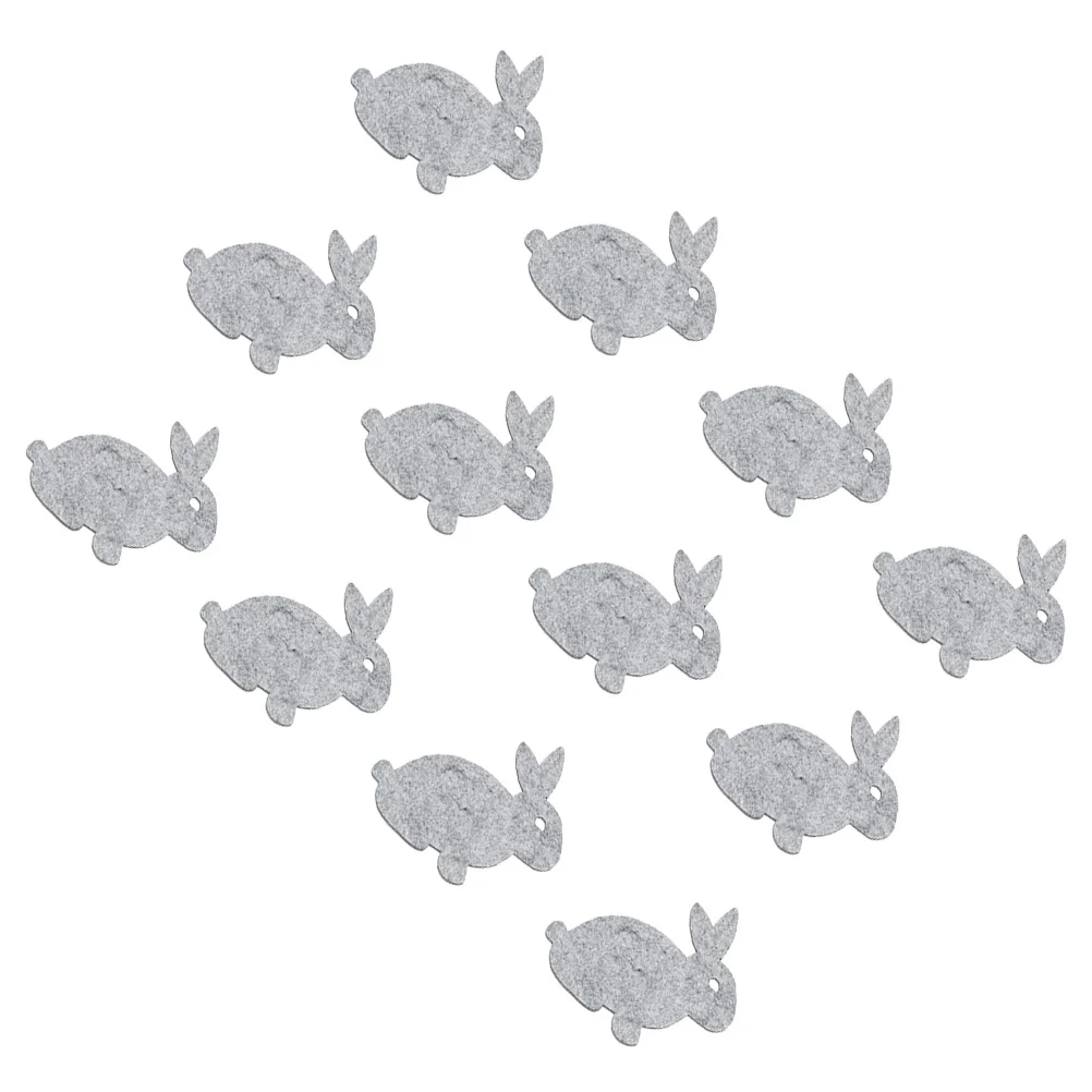 

24pcs Grey Rabbit Placemat Easter Table Mat Fabric Tableware Coasters Home Restaurant Scratch Resistant Table Mat Easy Clean For