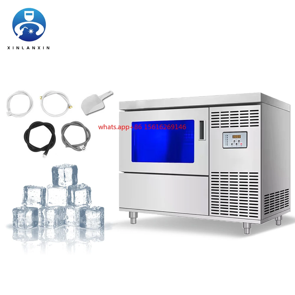 

Lanxin Ice Machine Commercial bar All-in-one Machine Milk Tea Shop Large-scale Automatic Crescent Ice Making Commercial