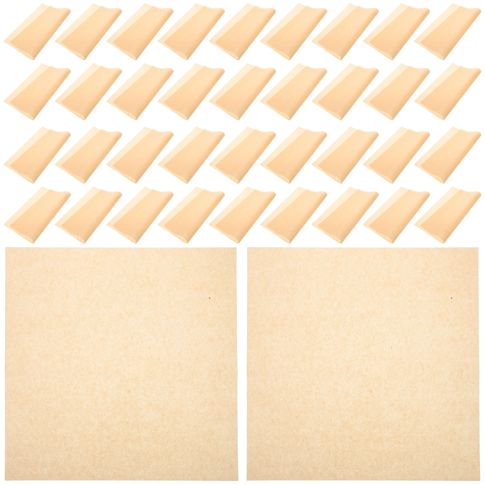 

100pcs Baking Parchment Paper Oil Resistant Natural Wood Pulp Sheets For Air Fryer Oven Grilling Greaseproof Food Wrapping