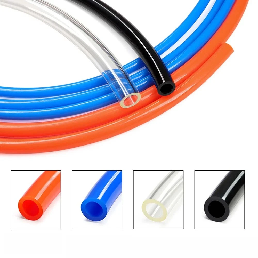 Beicai 5meters PU Pipe Pneumatic Hose Compressor Hose Air Tube Red Black Blue Transparent OD4mm~16mm High-voltage Resistant