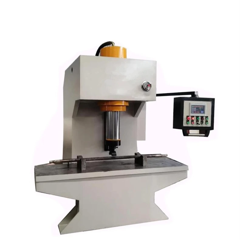 100 tons C-type four-column three-beam hydraulic press gear PLC automatic pressure vessel compound forming machine