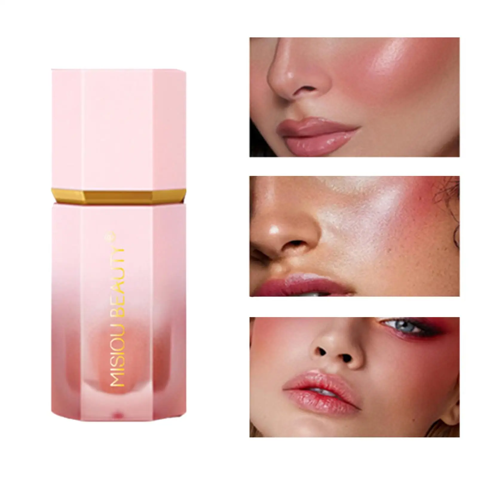 Creme hidratante suave Face Blush, Blush líquido nas bochechas para olhos e lábios, estilo B, 6