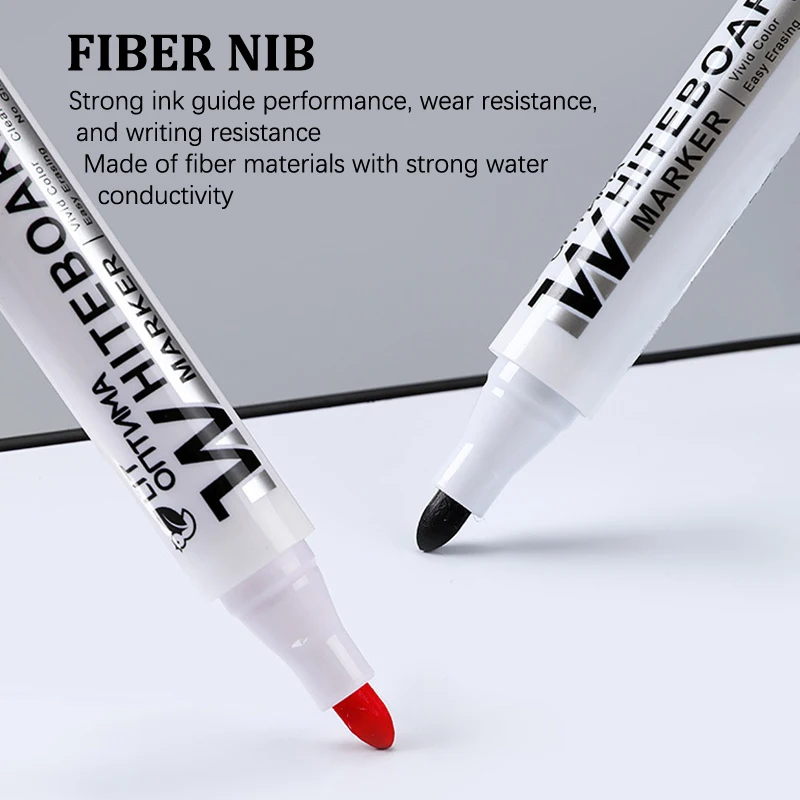 4Pcs Clear Handwriting Easy Erasure Whiteboard Pen Graffiti Blackboard Pen High Capacity Office Teaching Pen Water Based Marker